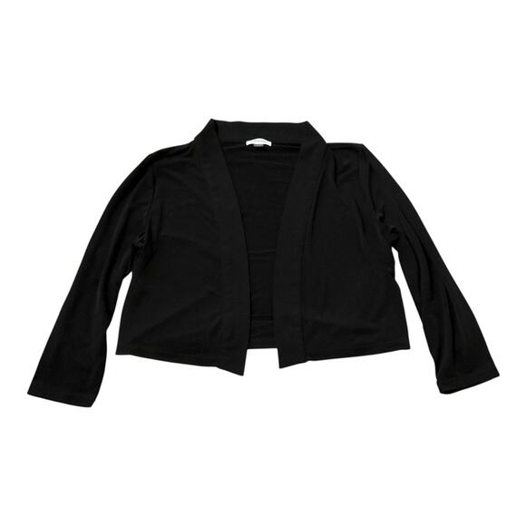 Calvin Klein Classic 3/4 Sleeve Shrug - Black Cardigan- Cropped - Picture 1 of 11
